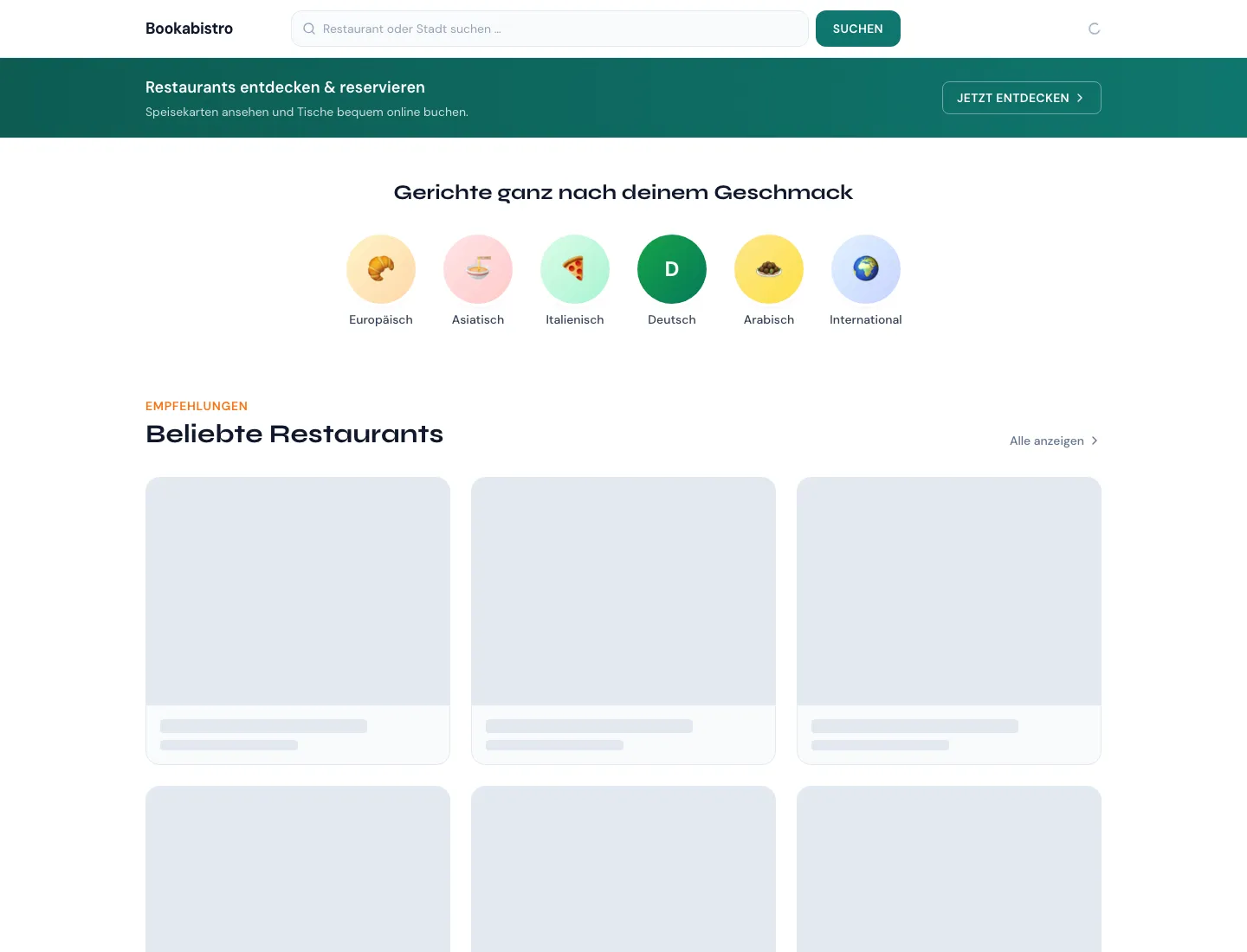Screenshot der Case Study Book a Bistro