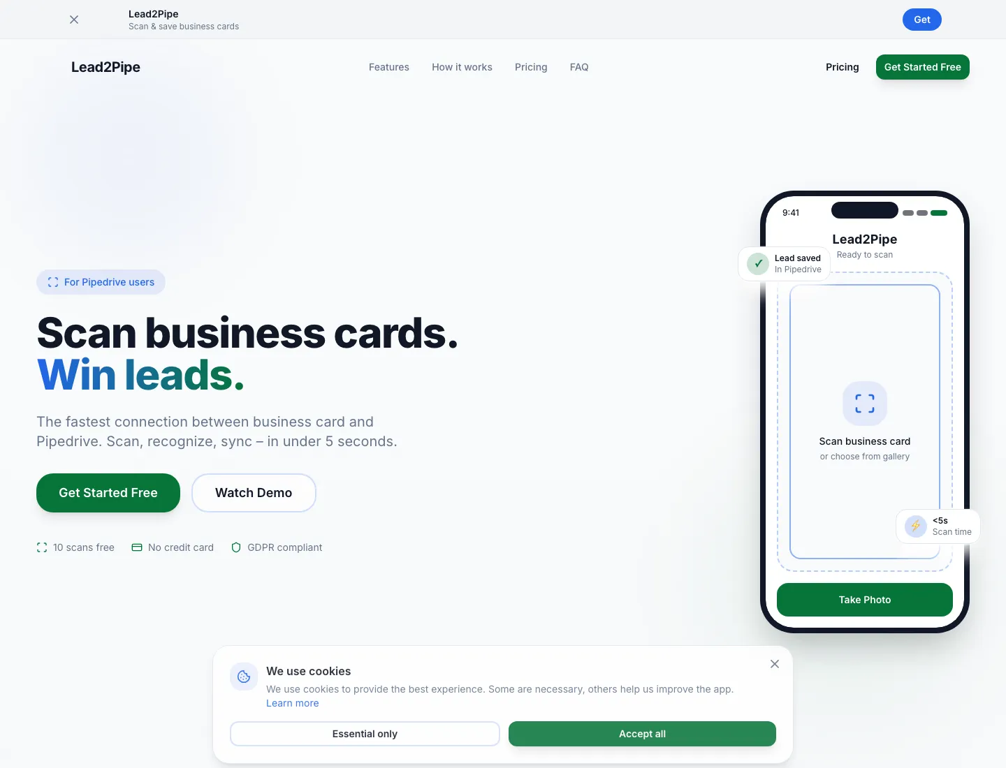 Screenshot der Case Study Lead2Pipe